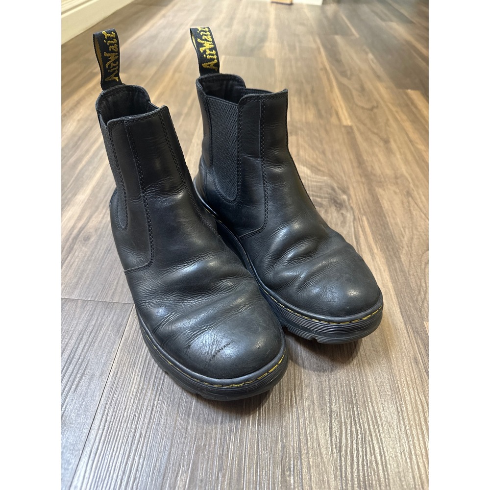 Dr. Martens Embury Chelsea Boots Mens 10 Black Leather Pull On Lug Sole